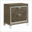 Table de chevet 2 tiroirs Dark Champagne