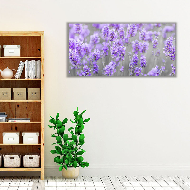 Lavender Farm - Canvas Print Wall Art, 10" H x 20" W