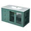 Meuble-lavabo Lake, 36 po avec 3 tiroirs, porte vitrée d'intimité, meuble-lavabo en céramique de style chic, spacieux et élégant