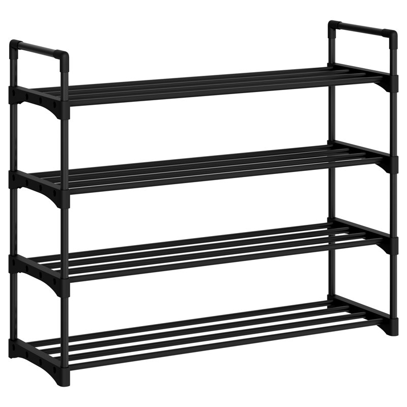 Slim Adjustable 4-Tier Metal Shoe Rack