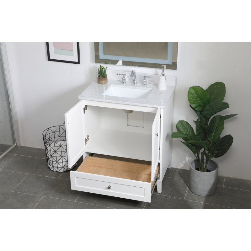 Ensemble de meuble-lavabo simple 30 po Gera, Blanc