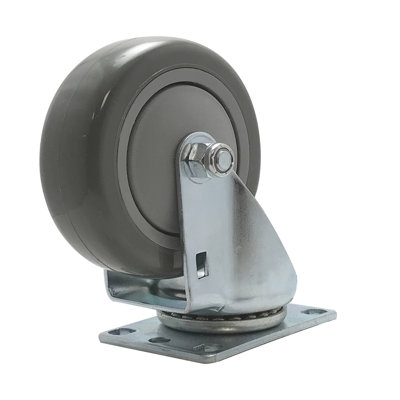 Roulettes pivotantes en polyuréthane de 4 pouces de 375 lb Snap-Loc