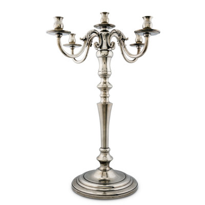 Bougeoir de table 29 po en étain