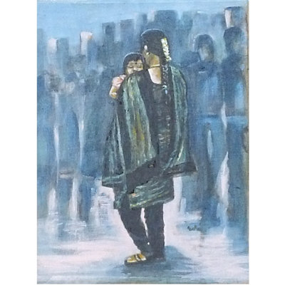 Sound Sleep - Acrylic Painting | Acrylic On Canvas | By Usha Shantharam
