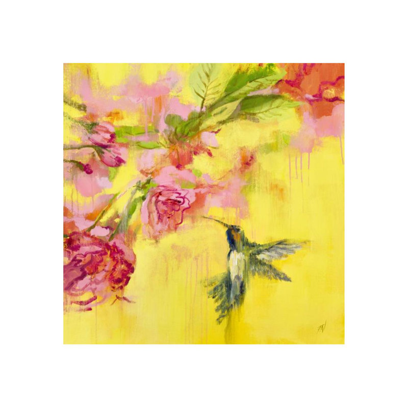 Hummingbird I Painting by Paul Ngo, Glass Coat, 36" H x 36" W x 1.5" D