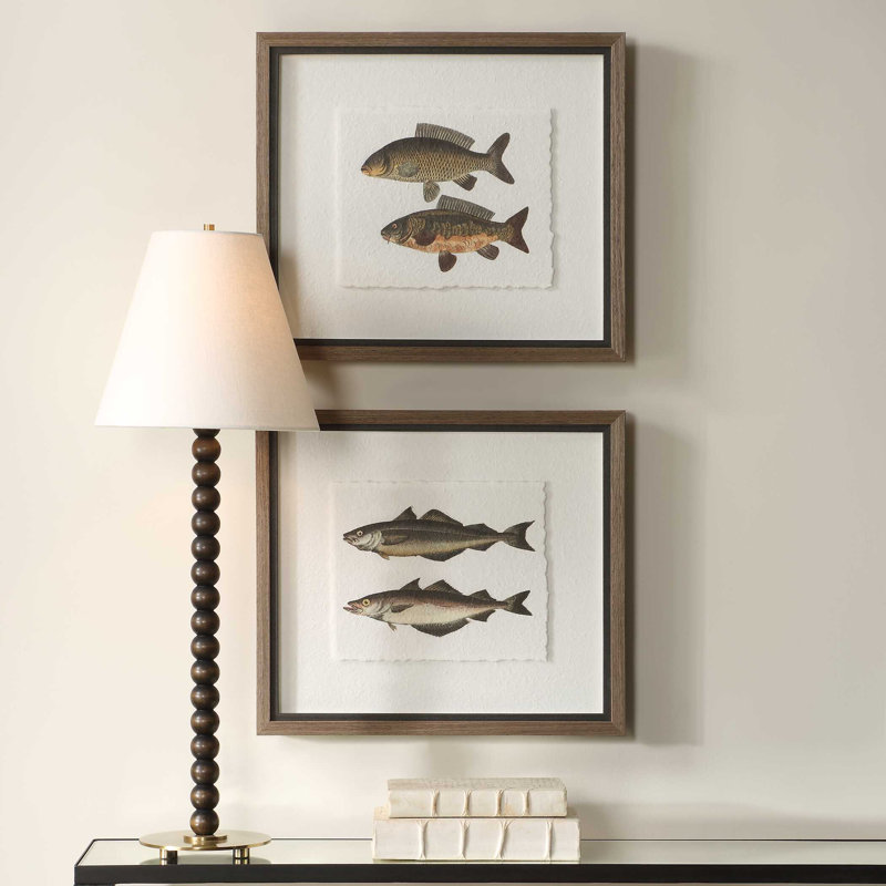 Uttermost The Catch Framed Fish Prints Set/2