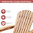 Wooden Folding Adirondack Chair (Pre-Assembled, Stained)