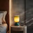 9” Modern Green Glass Accent Table Lamp with Dimmer for Living Room, Bedroom, Entryway or Study Room-670989356-670989345
