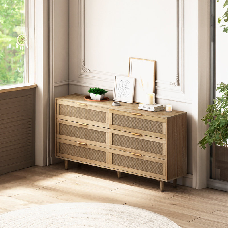 Storage Cabinet, Natural, 29.53" H x 59.06" W x 15.75" D