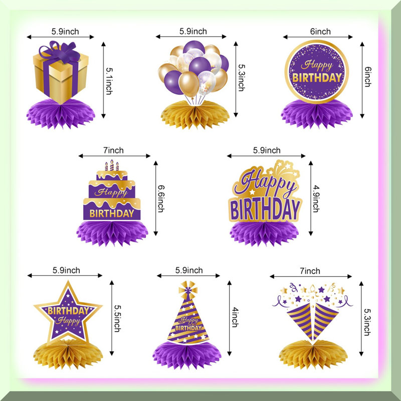 45-Piece Black and Gold Welcome Balloon Set, Purple/Yellow