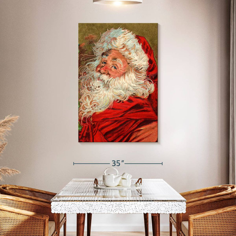 Lelend Vintage Santa, 48" H x 32" W