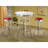 Red And Chrome Bar Height Stool (Set Of 2)-1675649958