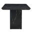 Ensemble de table et chaises, ensemble de table de salle à manger en MDF à motif marbré - 4 chaises, convient à la cuisine et à la salle à manger