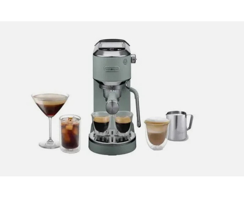 Dedica Duo Manual Coffee Machine White, Green