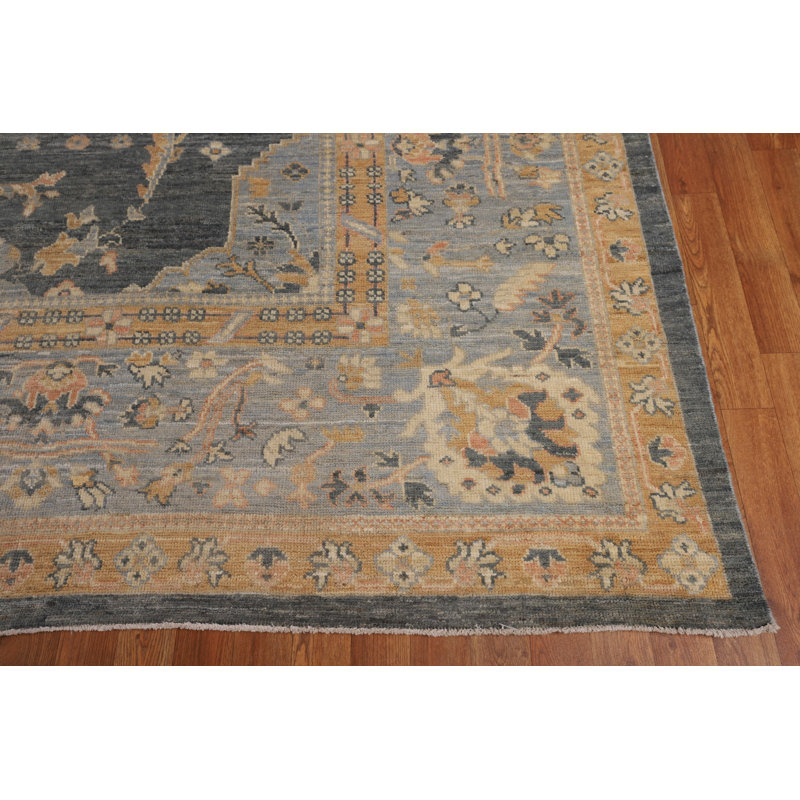 Vegetable Dye Oushak Turkish Large Rug 12