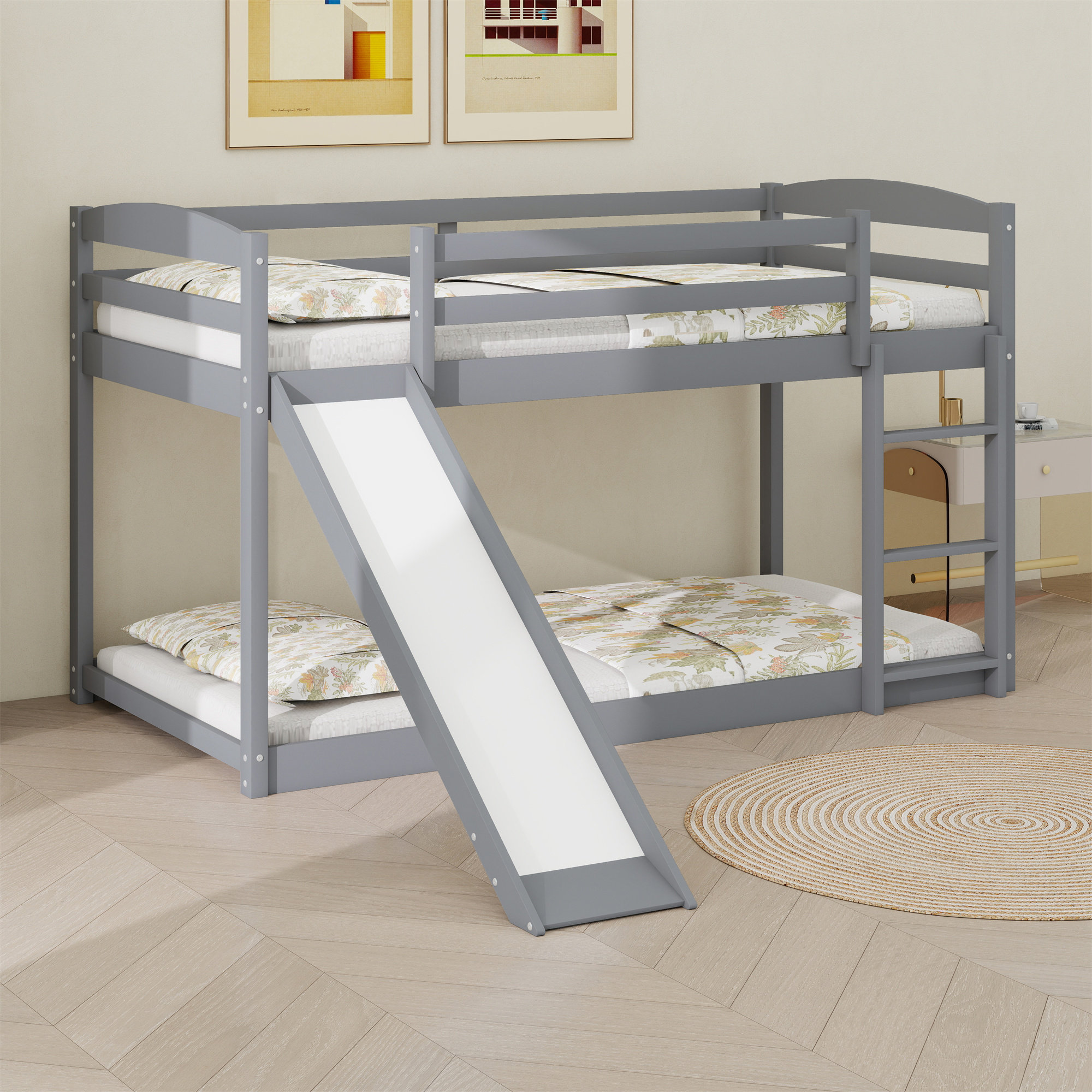 Latitude Run® Bunk Bed With Slide And Ladder | Wayfair