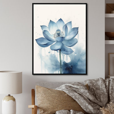 Timeless Lotus Saphire sur toile