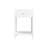 Modern Nightstand With Drawer And Open Shelf, Scalloped Edge Bedside Table