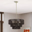 Lustre suspendu en laiton antique 6 lumières Asllan-122725120-122725121