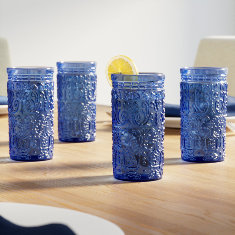 Jax Glass Highball 14 oz, Blue, 4
