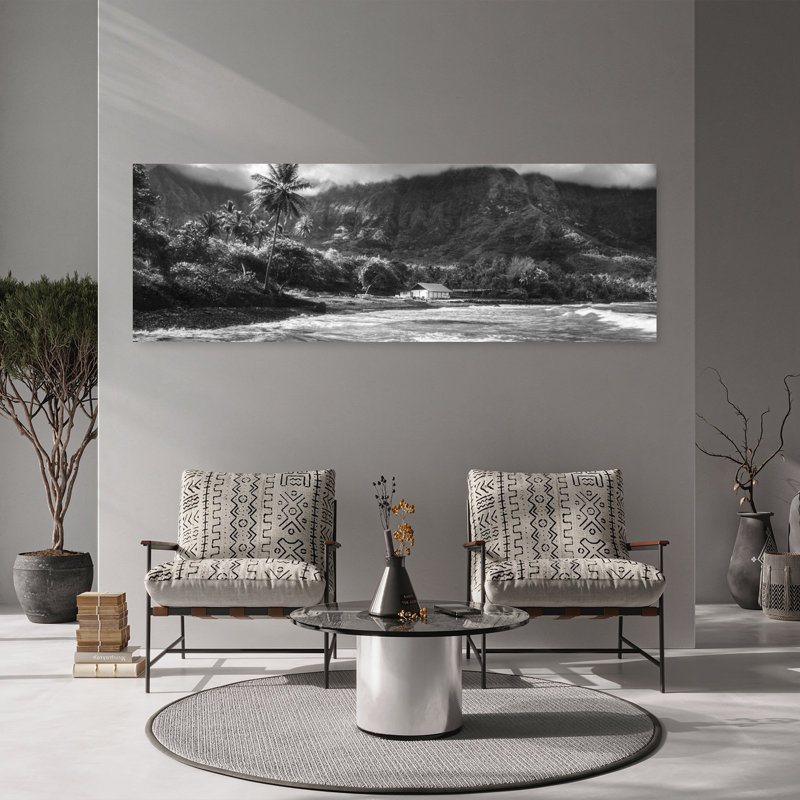 Art mural côtier Moody Tropical Beach House, H 60 po x l 20 po