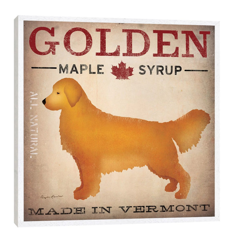 Golden Maple Syrup by Ryan Fowler - Print on Canvas, White Floater Framed, 93.98 cm H x 93.98 cm W
