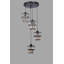Élégant lustre en métal noir, hauteur réglable, 6,7 po x 5,5 po | Certifié IP20, 4 x douilles E27 de 40 W maximum | pour la salle à manger, le salon et le vestibule, conception élégante avec capuchon en verre, ampoule non incluse-1814717173-1814717174-1814717169