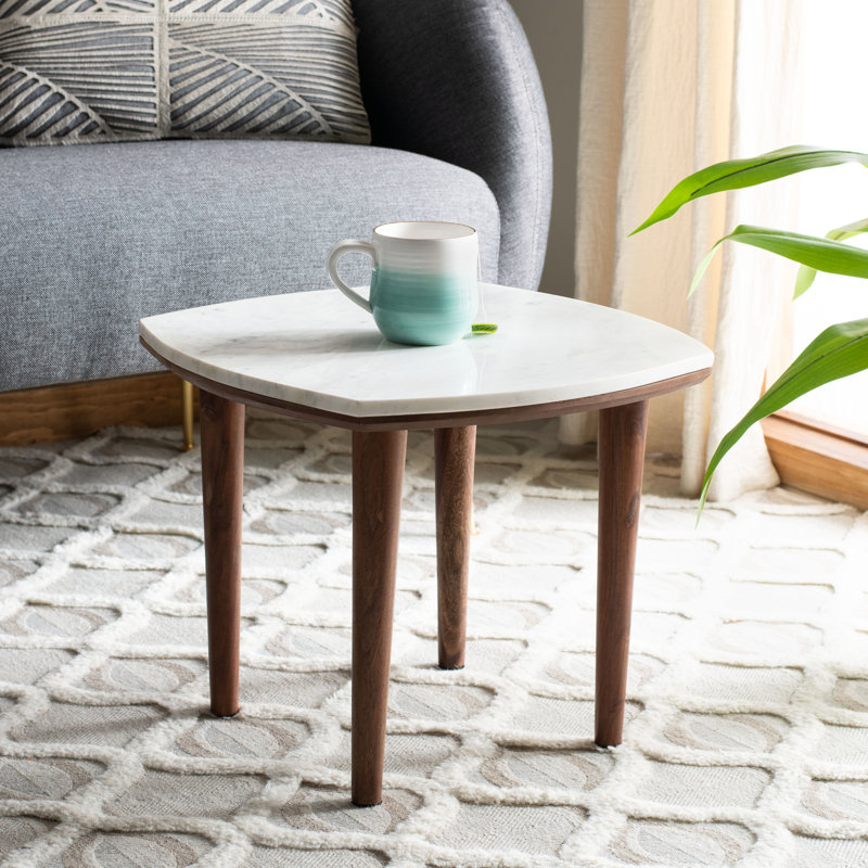 Marble Top End Table, Natural