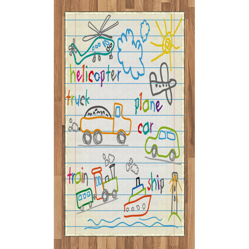 Educational Science High Density Long Fiber Poly Threads Decorative Area Rug Carpet, Rectangle 2'7" x 5'