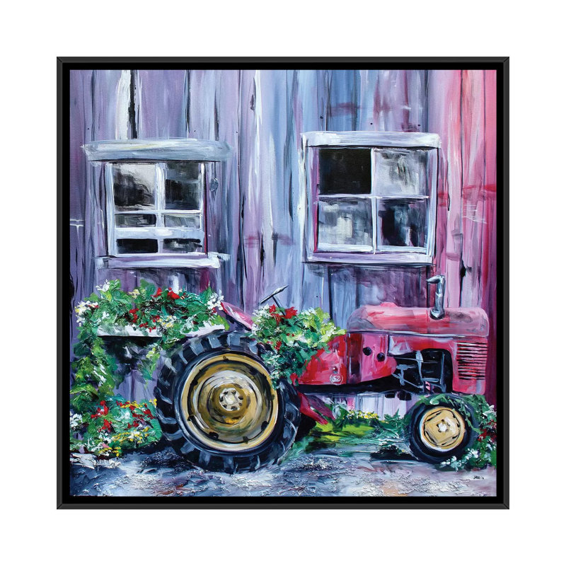 « spring crop », reproduction sur toile, H 18 po x l 18 po x P 1,5 po, Toile avec cadre flottant noir, Pas de tapis