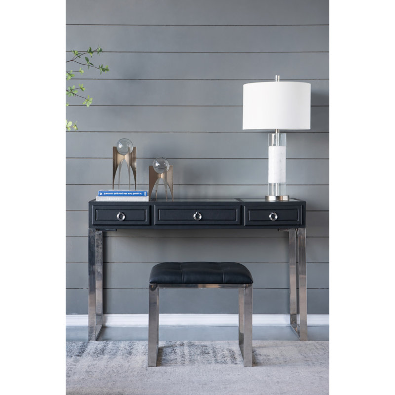 48'' Glass Top Console Table