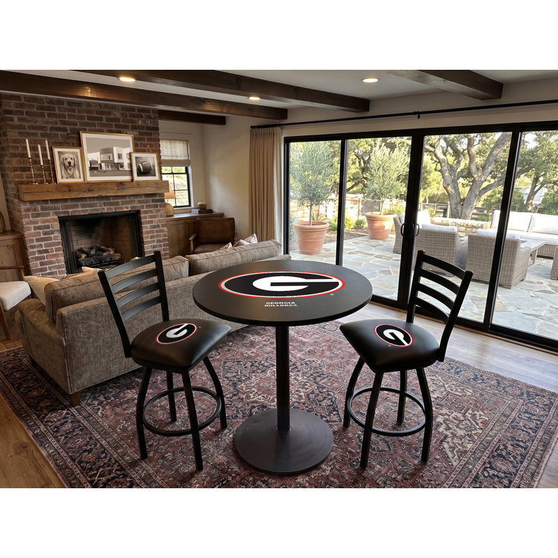 Tabouret de comptoir pivotant 25 po NCAA, Géorgie (G)