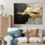 «Black and Gold Abstract Meditation I», art mural abstrait-1162060445-1162060421