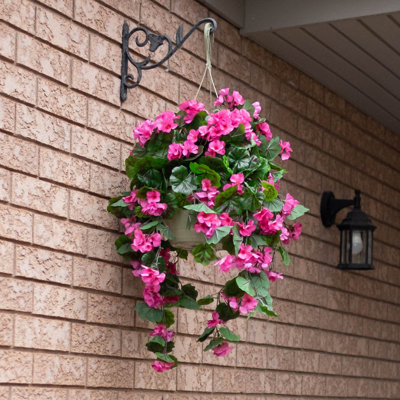Geranium floral dans un panier