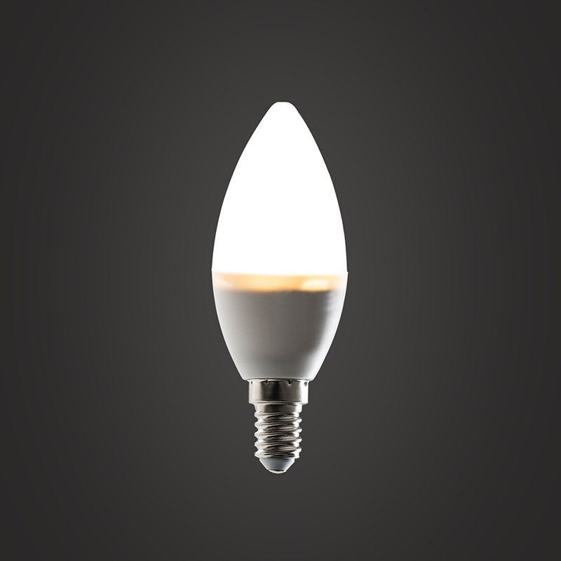 4W E14 LED Candle Light Bulb Frosted, Warm White