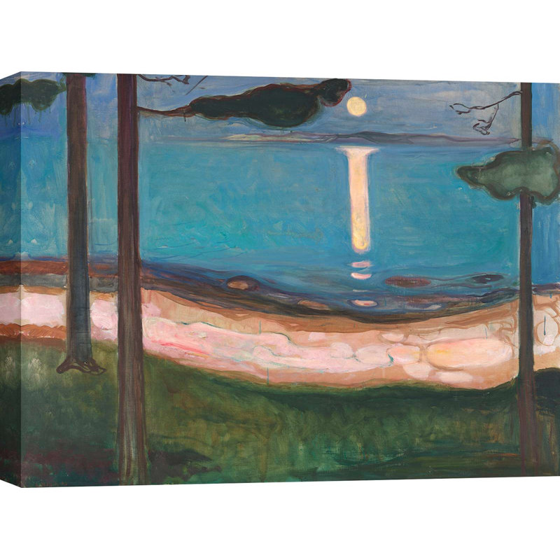 Moonlight by Edvard Munch - Wrapped Canvas Print, 60cm H x 80cm W