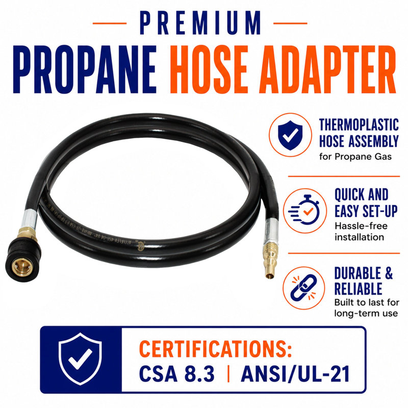 Boyau à raccordement rapide Flame King , H 1 po x l 72 po x P 1 po