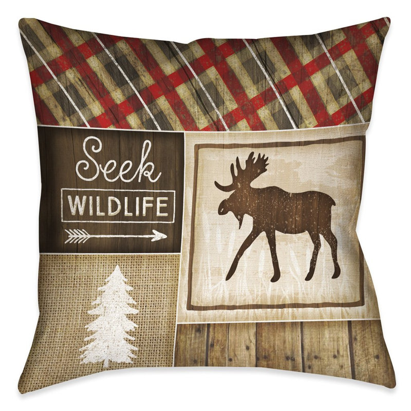 Housse et insert de coussin carré Country Cabin II, H 18 po x l 18 po