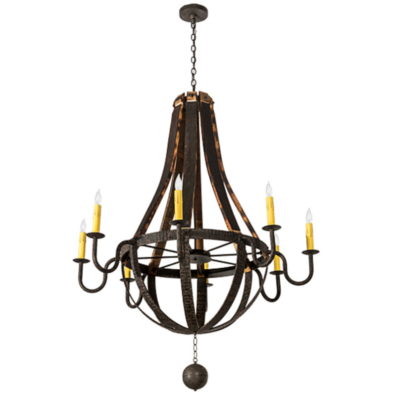 Barrel Stave 8 - Light Chandelier