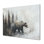 Ours dans le brouillard, forêt, paysage II - art mural en métal, reproduction d'art moderne en métal