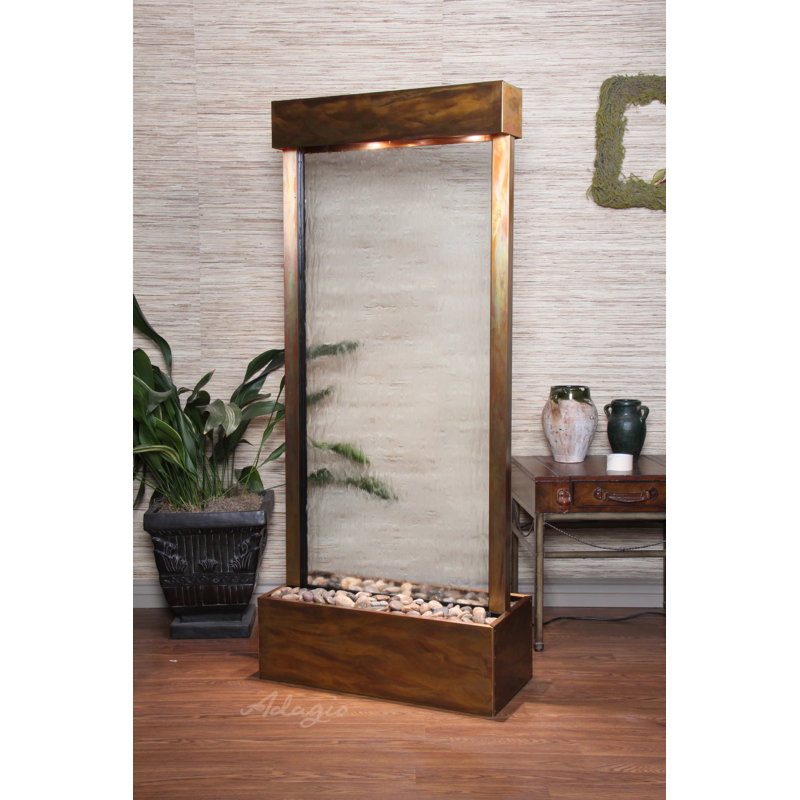Harmony River Wall Fountain, Blackened Copper