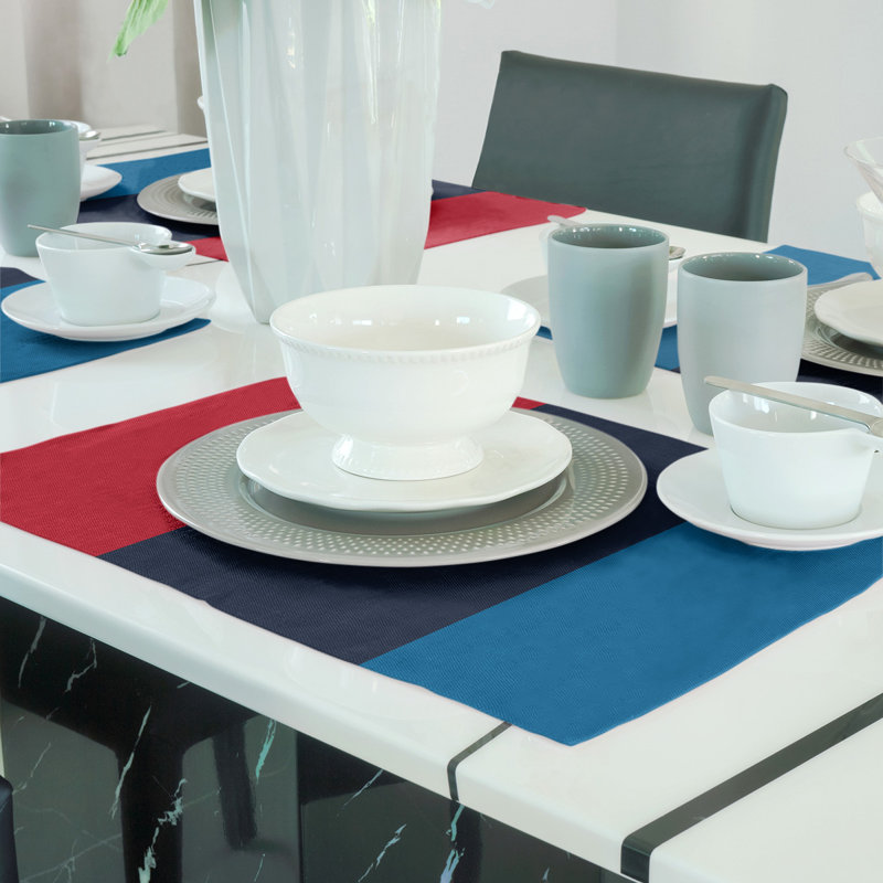 Récapitulatif de 18 po Mississippi Rebellion, Rouge / bleu marine / bleu poudre, Polyester sergé