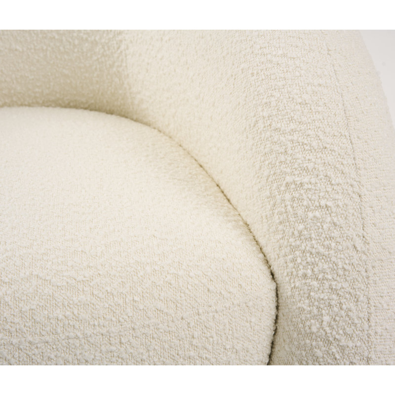 Fauteuil demi-tonneau en polyester Madian