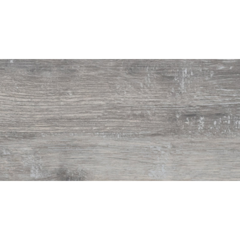 Carreau de sol en vinyle aspect bois 6 po x 48 po Pike Pike, Gris hickory
