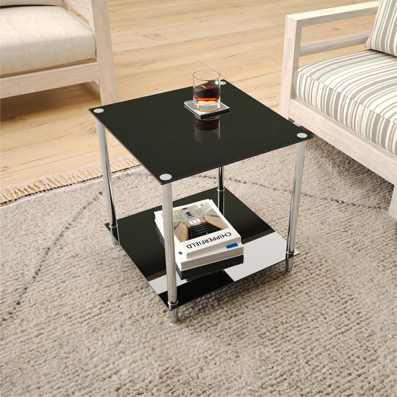 Markle Glass Top End Table