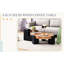 Double-Layer Round Coffee Table With Transparent Glass Top And Black Legs, Practical Brown Strong Support Legs