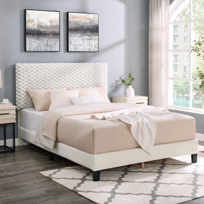 Findlay Plush 3D Upholstered Platform Bed