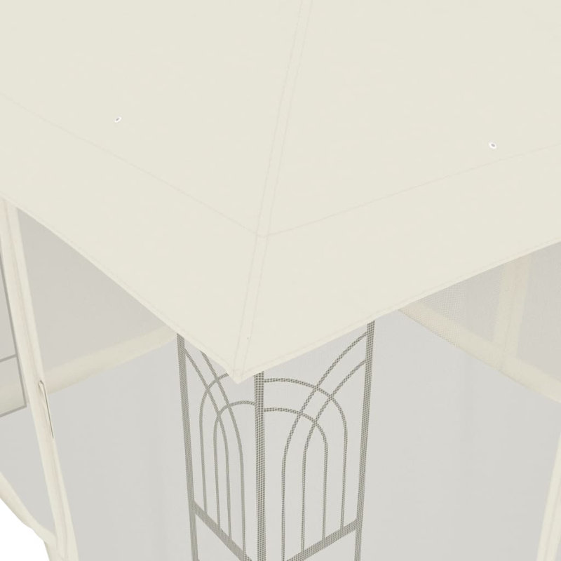 Cascia Powder Coated Steel Gazebo, Cream