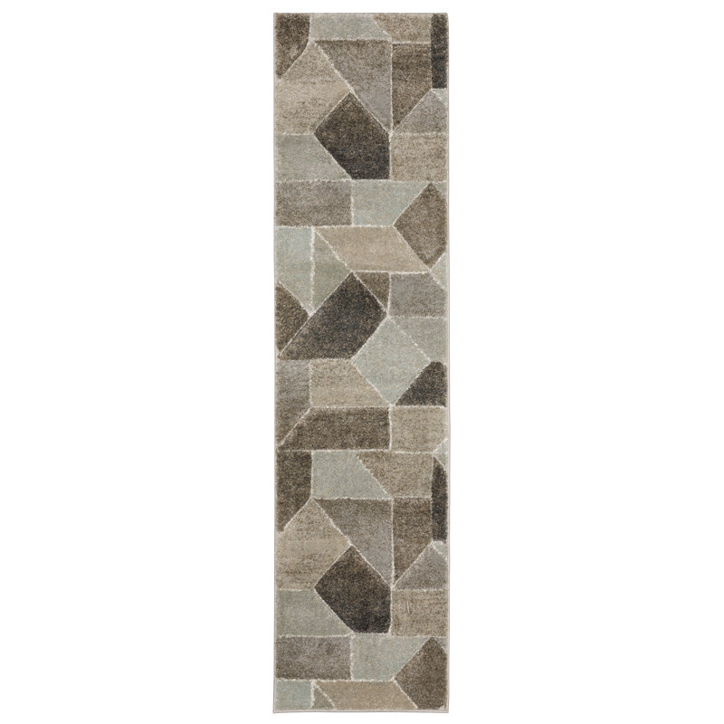 Geometric Indoor Rug, Runner 1'10" x 7'6"