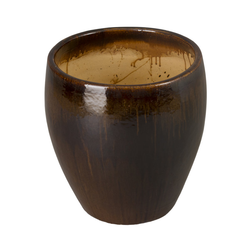 Cynae Handmade Ceramic Pot Planter, 19"H x 18.5"W x 18.5"D